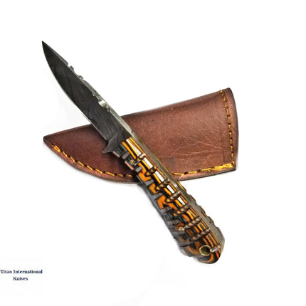 Neck style Damascus knife TD-208