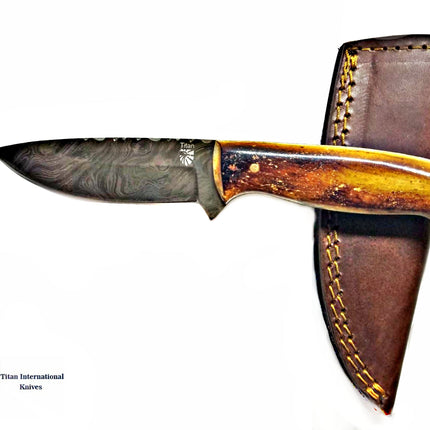 Damascus Hunting Knife, Forged, TD-204