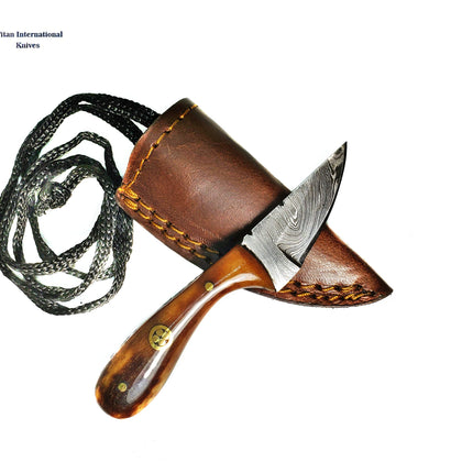 Damascus Steel Neck Knife TD-222