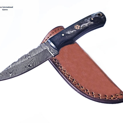 Dyed Bone Handle Damascus Steel Skinning TD-213