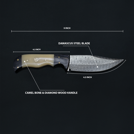 Damascus Steel Hunting Knife TD-170