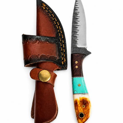 Frontier Turquoise Hunter – Handcrafted Fixed Blade Knife TKT-15