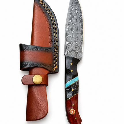 Blue Ember Damascus Hunter TKT-31