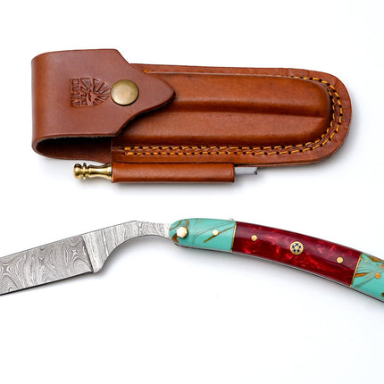 Damascus stright razor TK-501