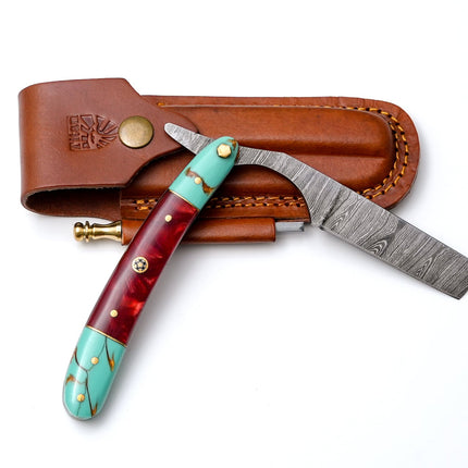 Damascus stright razor TK-501