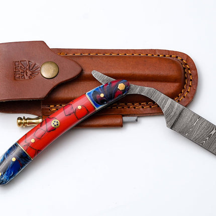 Damascus straight razor TK-500