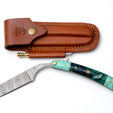 Damascus straigh razor TK-529