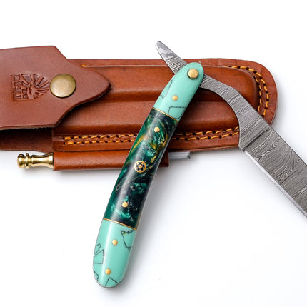 Damascus straigh razor TK-529