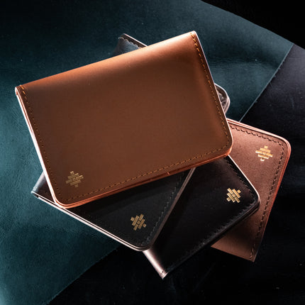 Slim Sleeved Leather Wallets - Tan