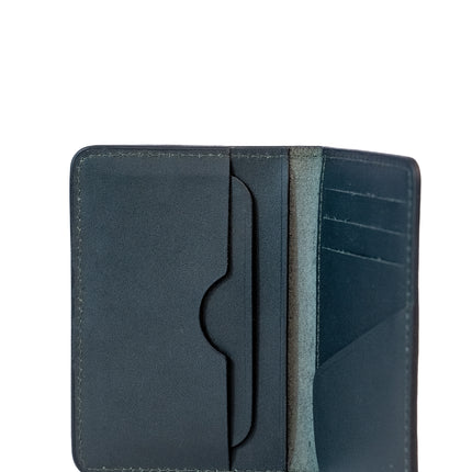 Slim Sleeved Leather Wallets - Deep Teal Green