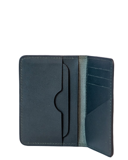 Slim Sleeved Leather Wallets - Deep Teal Green