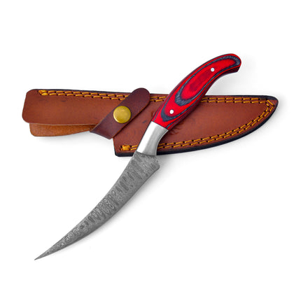 Damascus Compact Fillet Knife  TK-205