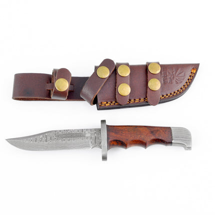Damascus Hunting Knife Full Tang with Damascus Hilt Custom Hunter TD-216