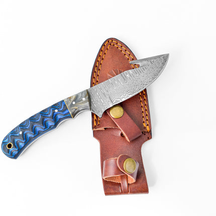 Damascus Steel Gut-hook & Skinning Style TK-112