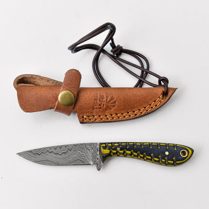 Neck style Damascus knife TD-208