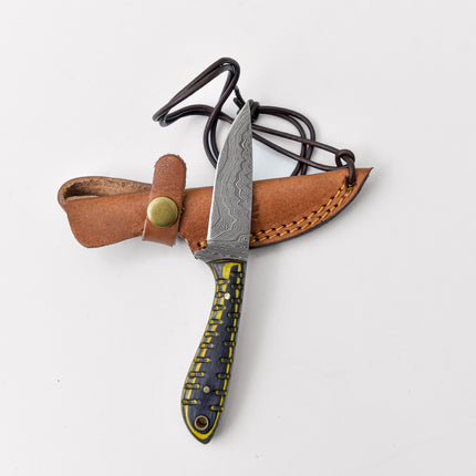 Neck style Damascus knife TD-208