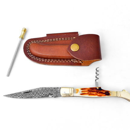 Royale French Damascus Pocket Knife TF-057