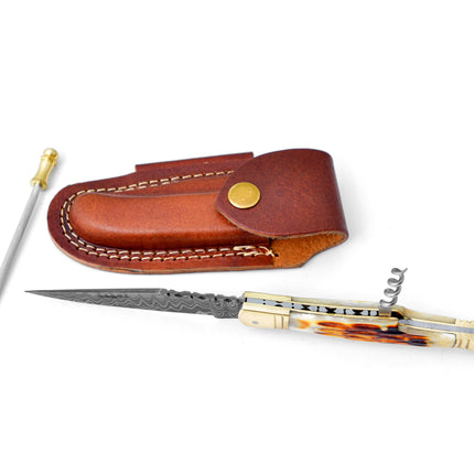 Royale French Damascus Pocket Knife TF-057