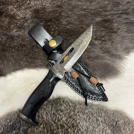 Lunar Guardian Damascus Knife TK-098  (Compact)