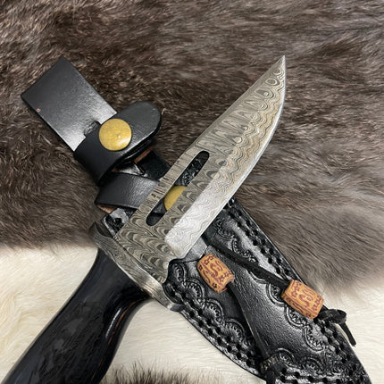 Lunar Guardian Damascus Knife TK-098  (Compact)