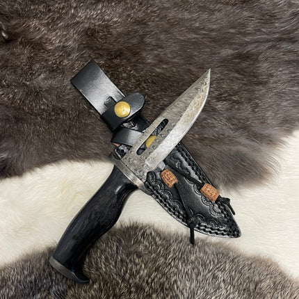 Lunar Guardian Damascus Knife TK-098  (Compact)