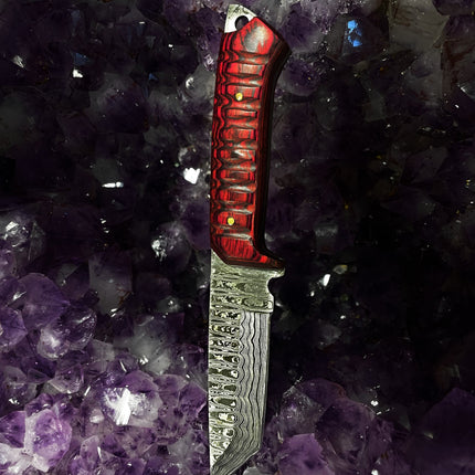 A 2. Diver - Damascus steel/ EDC / cherry wood TD-275
