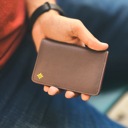 Slim Sleeved Leather Wallets - Tan