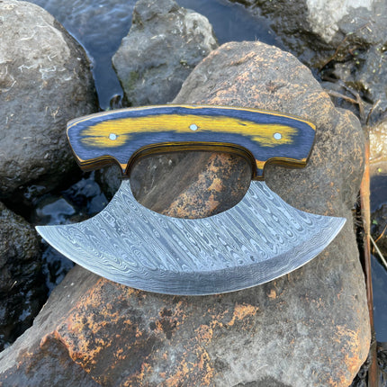 Damascus Steel Alaskan Ulu knife TK-035