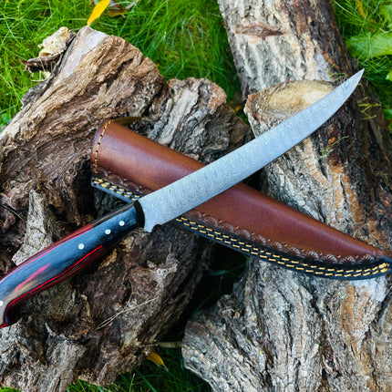 Damascus Steel Custom Flay Knife TK-050