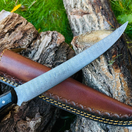 Damascus Steel Custom Flay Knife TK-050