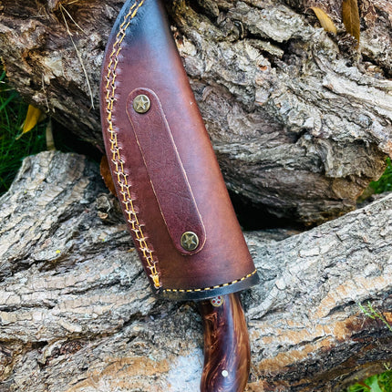 Hand forged knife, Damascus knife, Drop- Style blade, Acrylic Scales TK-053 (1)