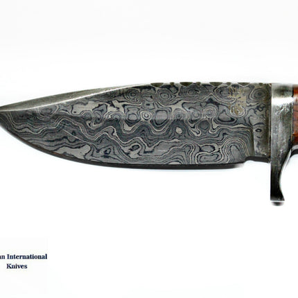 DAMASCUS KNIFE/ Camp/ Hunting Knife / Rose Wood Handel TD-174