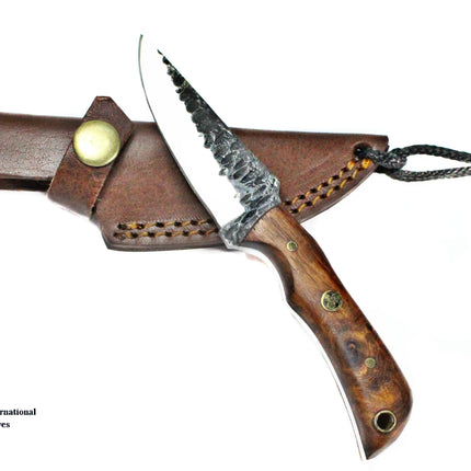E3 Carbon 1080 neck knife with forged scales, MINI /ROSEWOOD GRIP TC-003