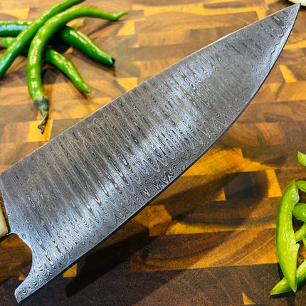 5-Piece Damascus & Arylic Knife Set / With Leather carry Bag