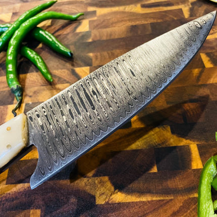 5-Piece Damascus & Arylic Knife Set / With Leather carry Bag