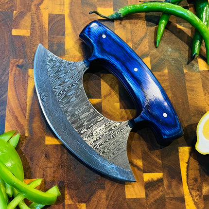 Damascus Steel Alaskan Ulu knife