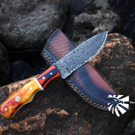 Custom /Spade/ Damasucs Steel Hunting Knife (SPADE)