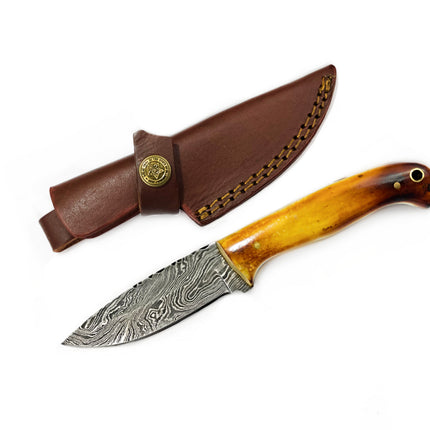 Damascus Hunting Knife, Forged, TD-204