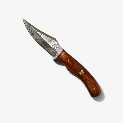 Damascus Steel Skinner Knife,Rosewood Grip Td-177