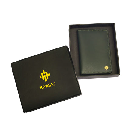 Slim Sleeved Leather Wallets - Deep Teal Green