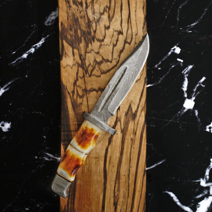 Damascus Hunting Knife Full Tang with Damascus Hilt Custom Hunter TD-216