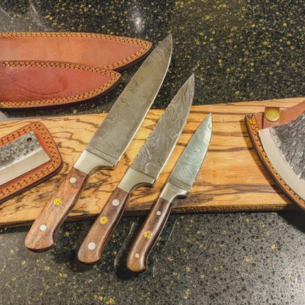 Custom Chef's Knife Set (Kitchen Set / Walnut)