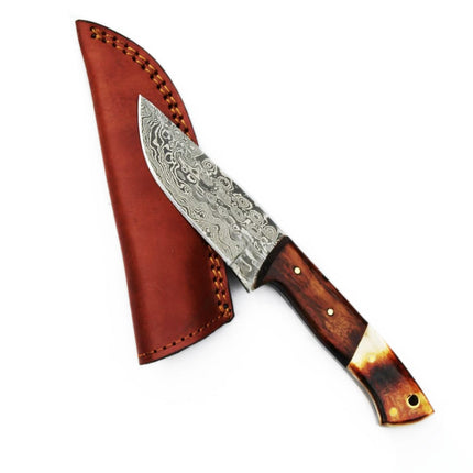 Damascus Steel Hunting EDC knife TD-700