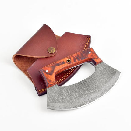 Damascus Steel Alaskan Ulu knife TK-074