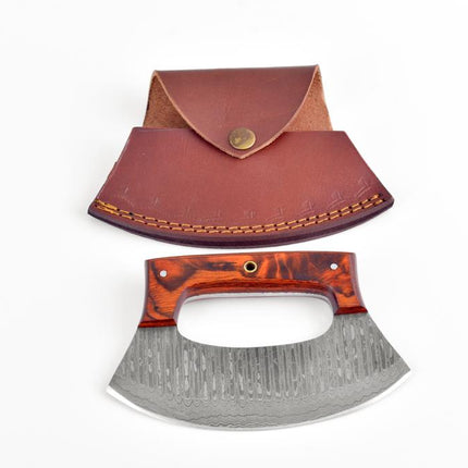 Damascus Steel Alaskan Ulu knife TK-074