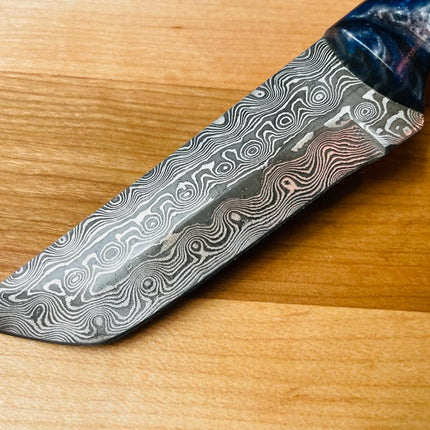 Damascus Utility Tanto blade - TK-081