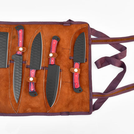 5-Piece  Knife Set / With Leather carry Bag - TK-089