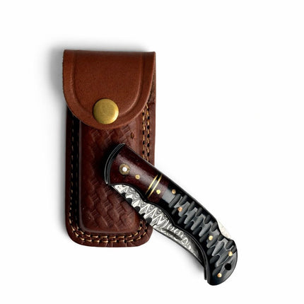 Ironclaw Damascus Folding Knife - TF-081