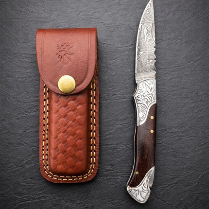 Ironcrest Damascus Folding Knife - TF-005W