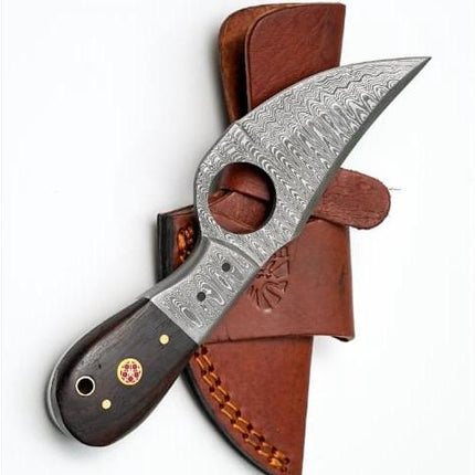 Damascus Knife, Skinner Knife, Hand forged TD-201